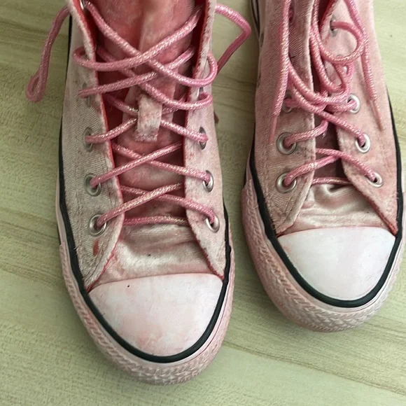 High top “velvet” converse pink - Picture 4 of 7